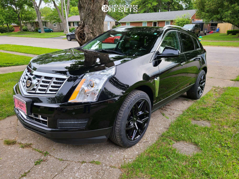 2014 Cadillac SRX with 20x9 30 Niche Vice Suv and 235/55R20 Goodyear Eagle  Sport As and Stock | Custom Offsets