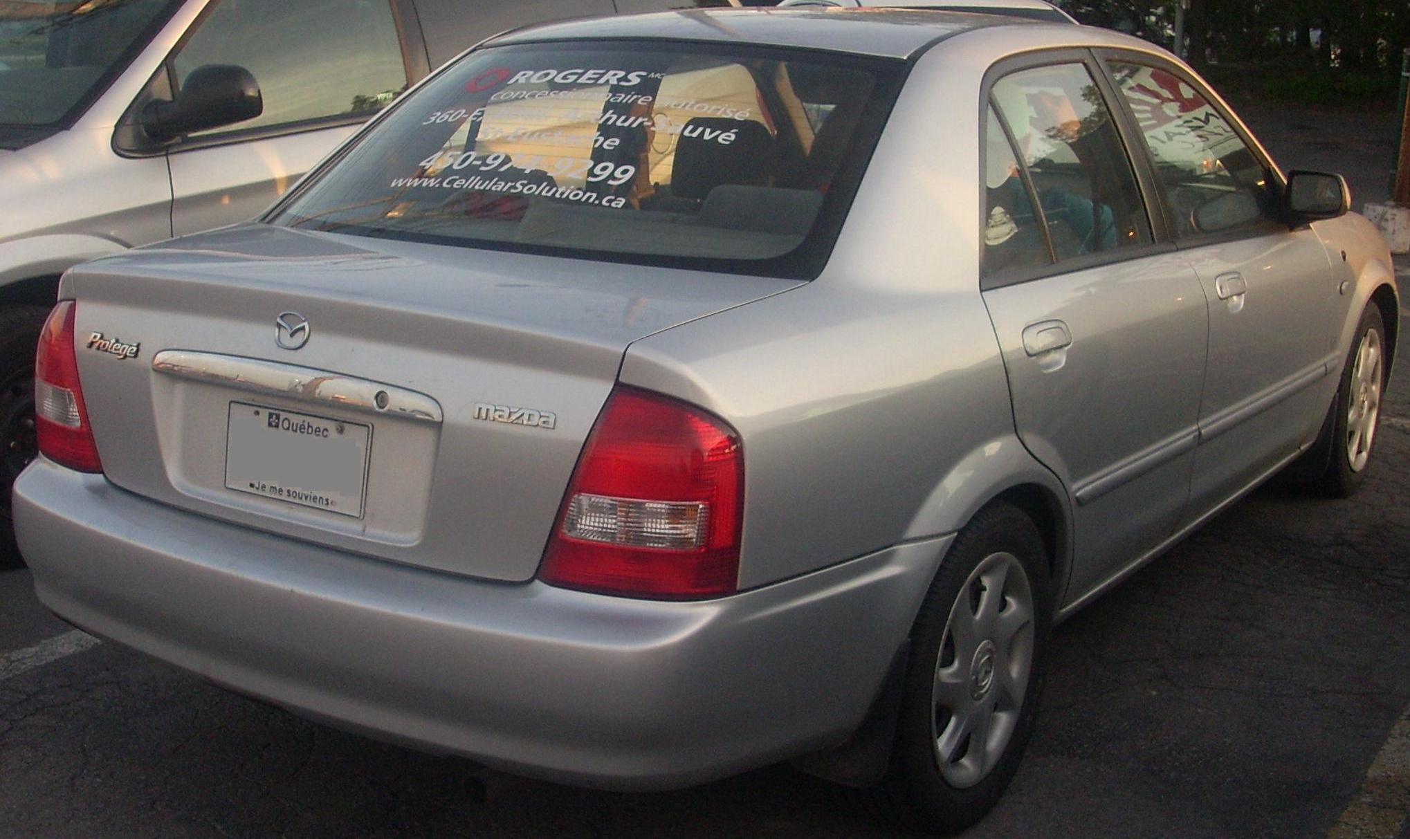 File:'03 Mazda Protégé From Rogers -- Rear (Orange Julep '09).JPG -  Wikimedia Commons