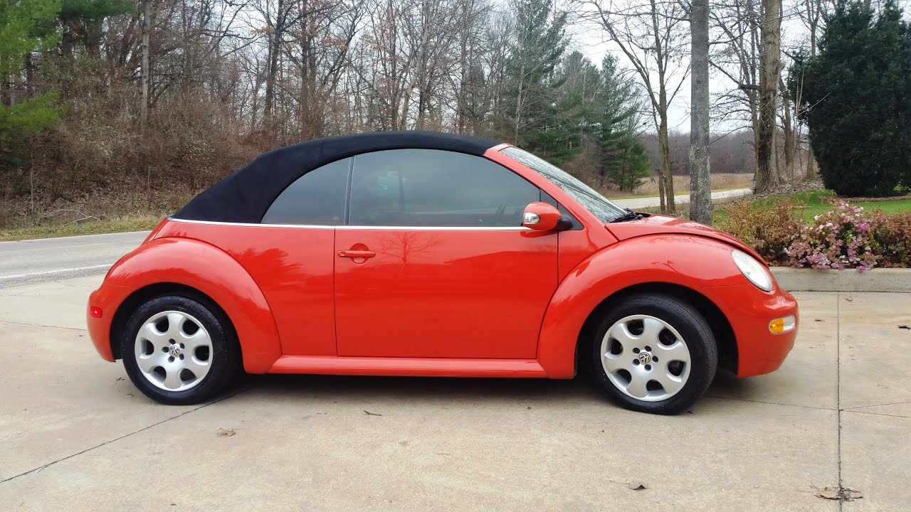 SWEET LOW MILE NO ACCIDENT 2003 VW BEETLE GLS CONVERTIBLE - YouTube