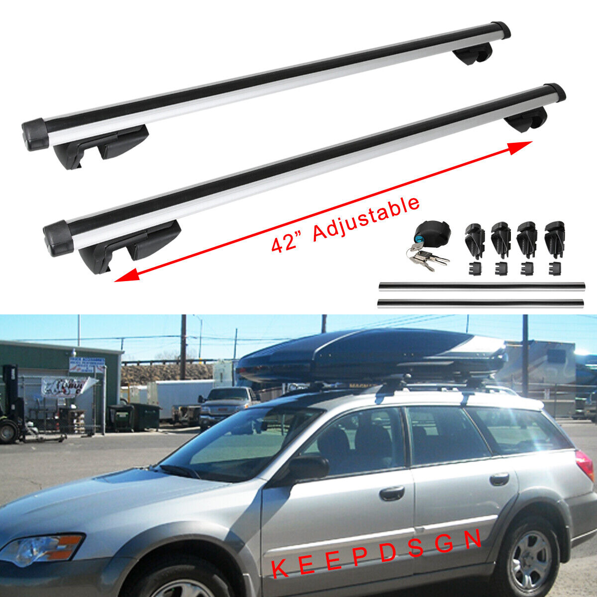 For Subaru Outback 2000-2009 SUV Roof Rack Cross Bars Luggage Cargo Bike  Carrier | eBay