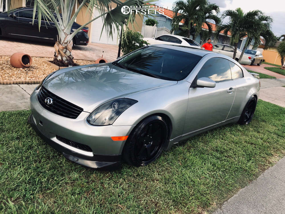 2004 INFINITI G35 with 18x9.5 35 ESR Sr07 and 235/40R18 Michelin Pilot  Super Sport and Coilovers | Custom Offsets