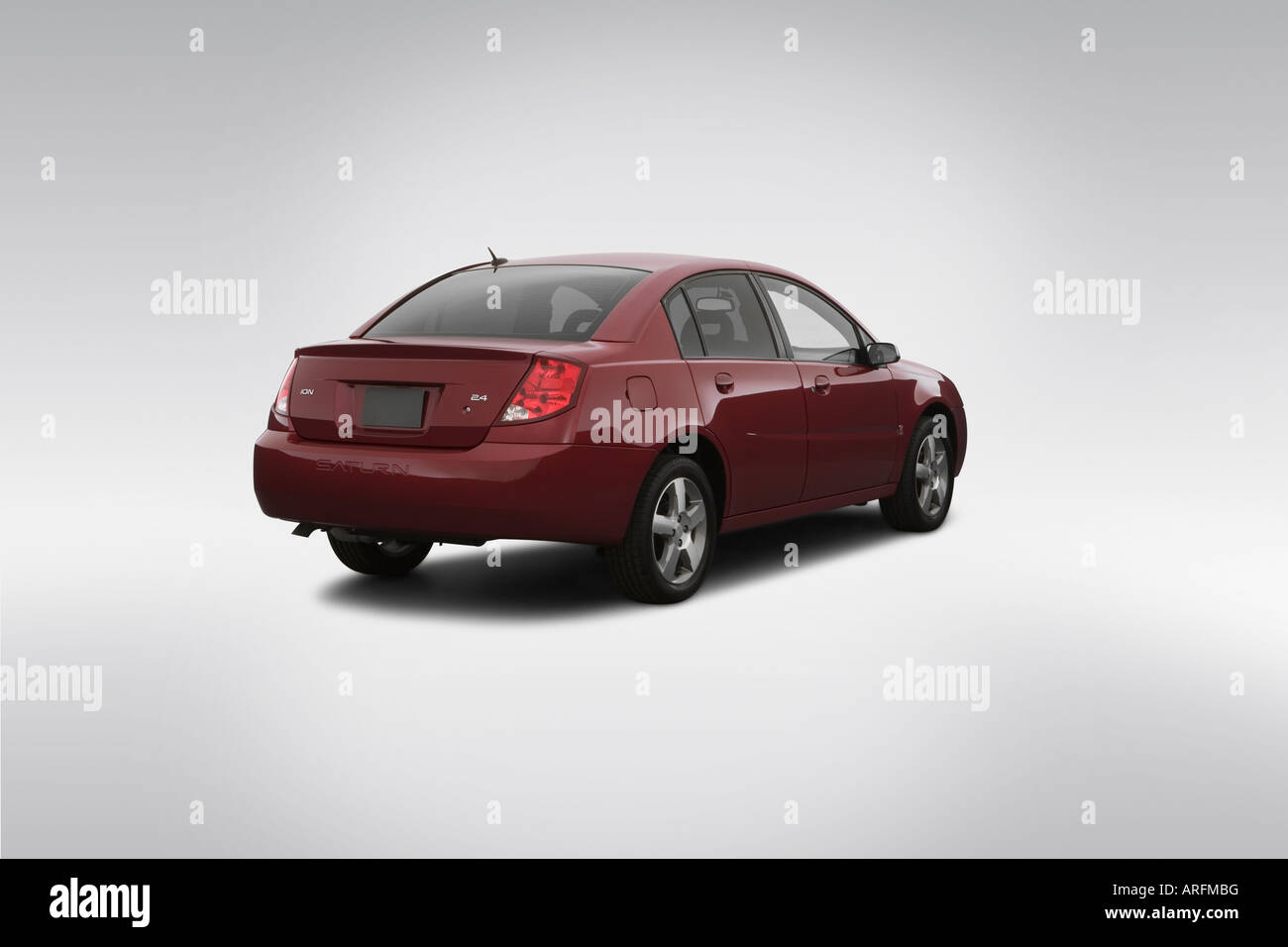 2007 Saturn Ion 3 in Red - Rear angle view Stock Photo - Alamy