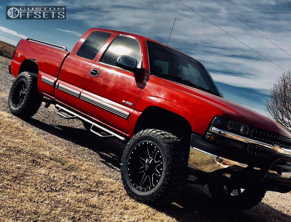 1999 Chevrolet Silverado 1500 with 20x10 -24 Xtreme Mudder Xm-302 and  35/12.5R20 Delinte Dx-9 Bandit M/t and Suspension Lift 6" | Custom Offsets