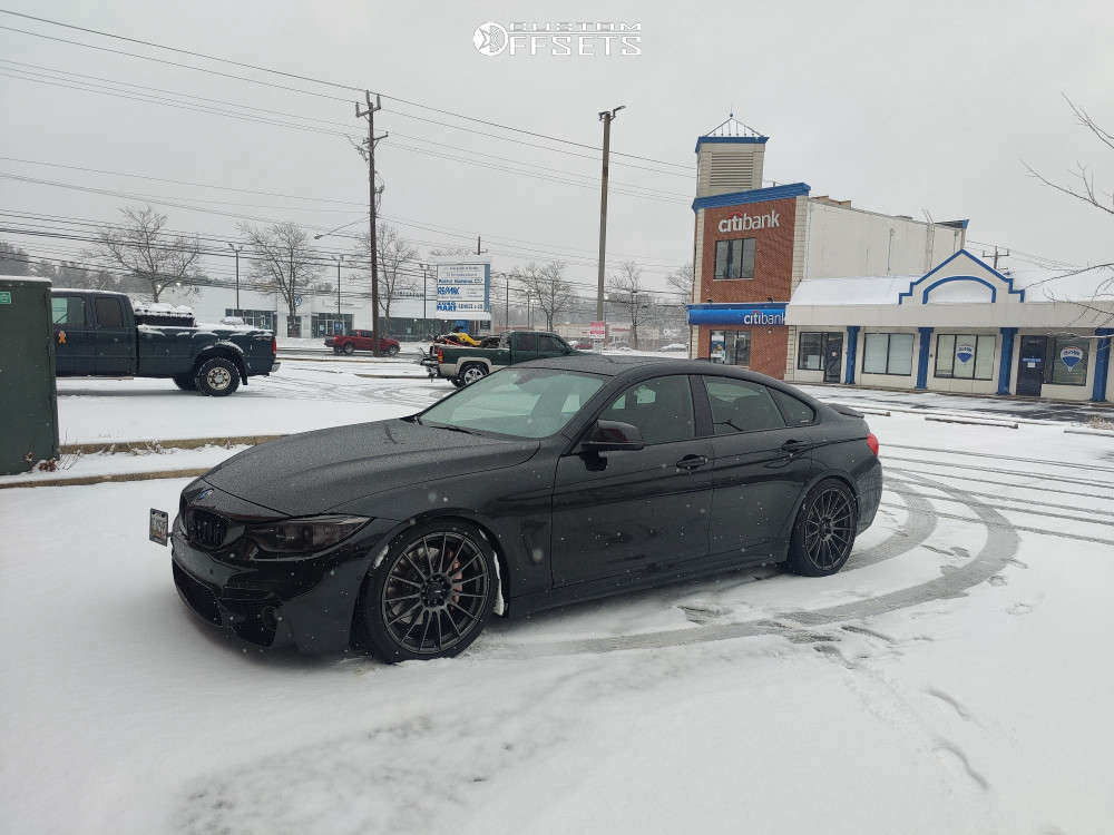 2016 BMW 435i Gran Coupe with 19x8.5 35 Konig Rennform and 235/40R19  Yokohama Advan Sport As Plus and Coilovers | Custom Offsets