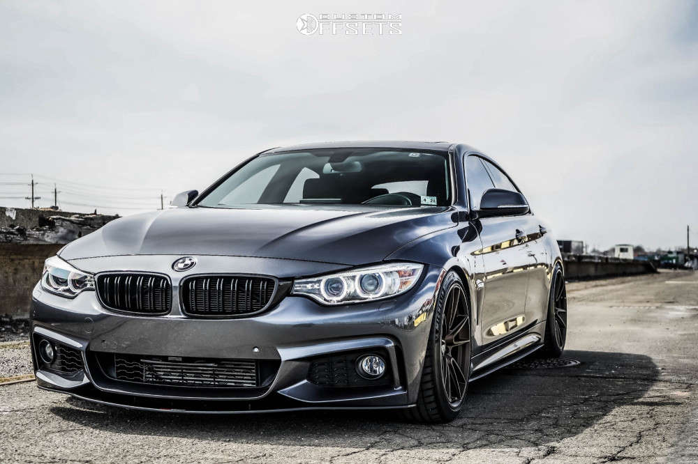 2016 BMW 435i XDrive Gran Coupe with 19x8.5 40 HRE Ff04 and 225/40R19  Michelin Pilot Sport 4 S and Coilovers | Custom Offsets