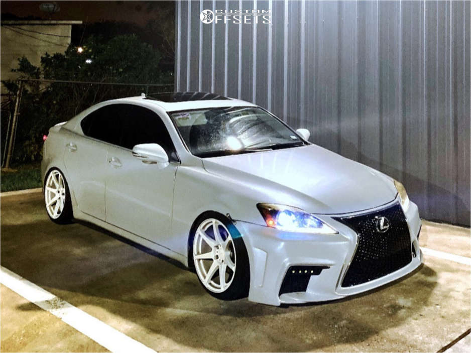2011 Lexus IS250 with 18x9.5 22 Vordoven Forme 14 and 225/40R18 Land Golden  Lg27 and Coilovers | Custom Offsets