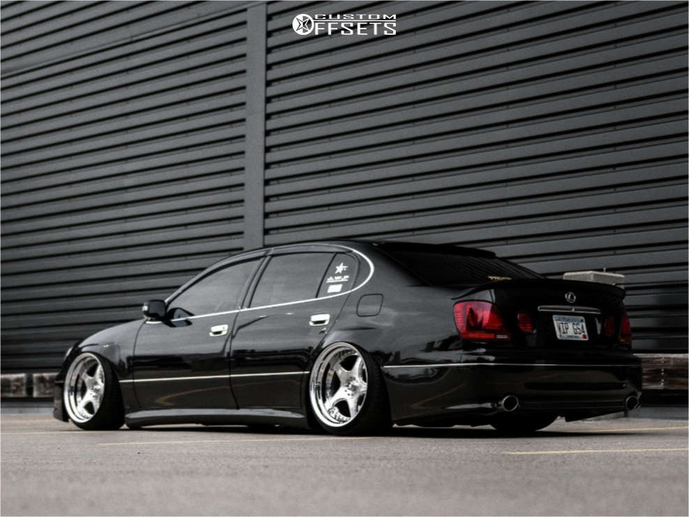 1999 Lexus GS400 with 19x11 -3 Luxury Abstract Scara and 245/35R19 Achilles  ATR Sport and Air Suspension | Custom Offsets
