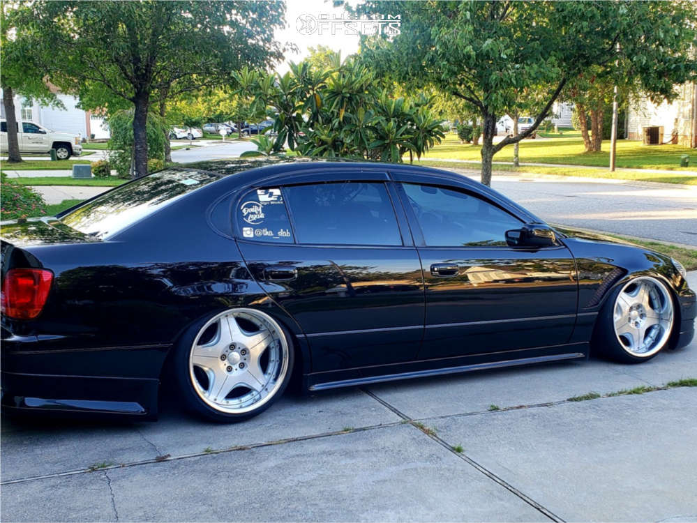 2000 Lexus GS400 with 19x11.5 Auto Couture Supreme and 235/35R19 Black Lion  Champion and Air Suspension | Custom Offsets