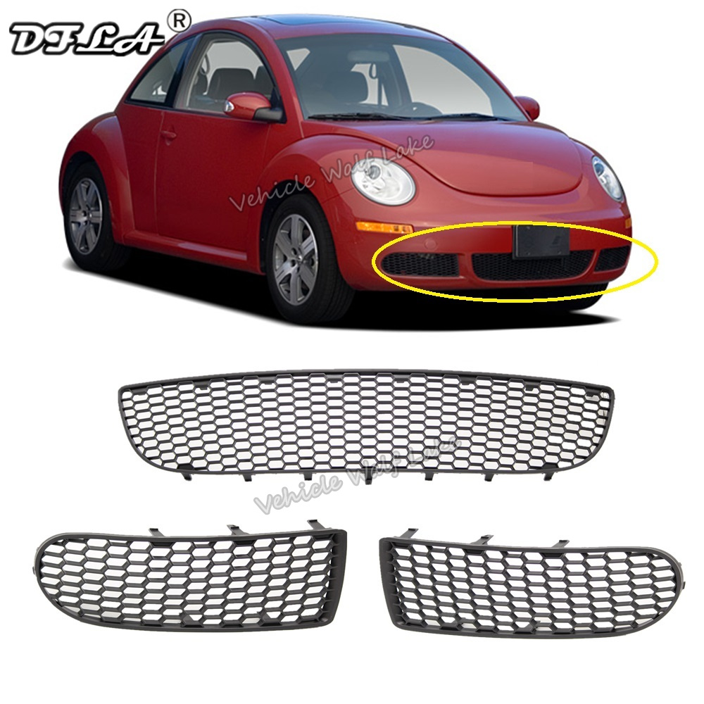 3pcs Car Light Grille For Vw Beetle 2006 2007 2008 2009 Car Front Bumper  Fog Lamp Fog Light Cover And Lower Center Grille - Bumpers - AliExpress