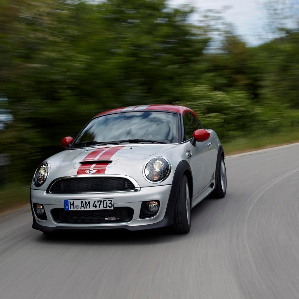 MINI Unveils Two-Seat Coupe With Spoiler, Helmet Roof