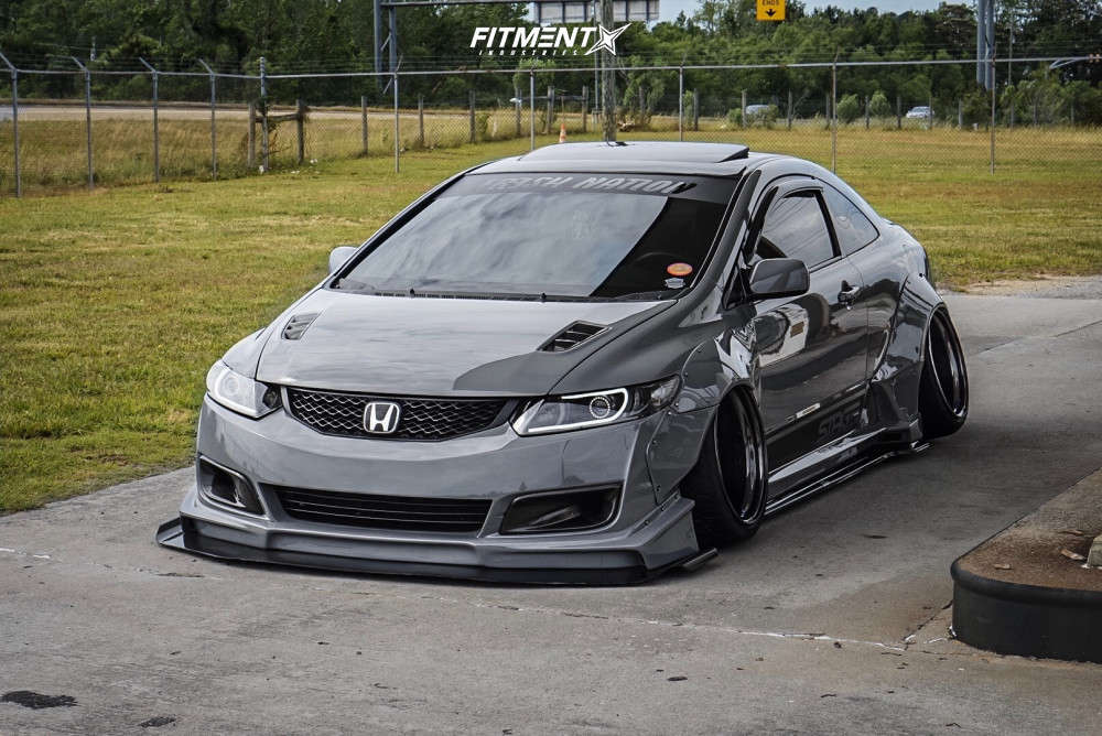 2010 Honda Civic EX-L with 18x10.5 Work Meister S1 3P and Federal 255x35 on  Air Suspension | 806860 | Fitment Industries