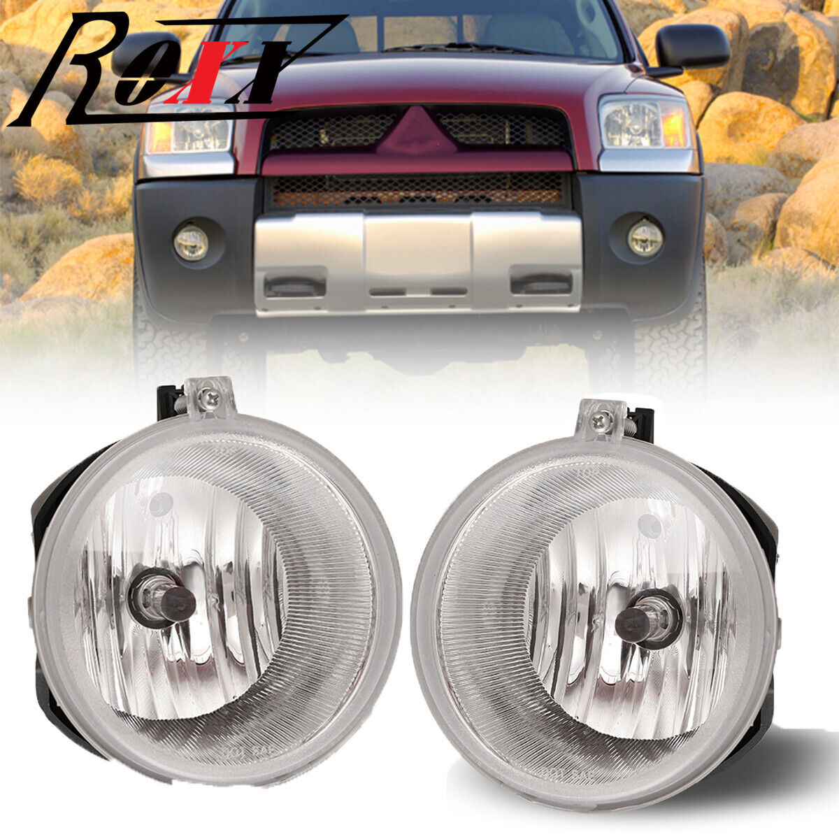 For 2006-2009 Mitsubishi Raider Fog Lights Driving Front Bumper Lamps  Left+Right | eBay