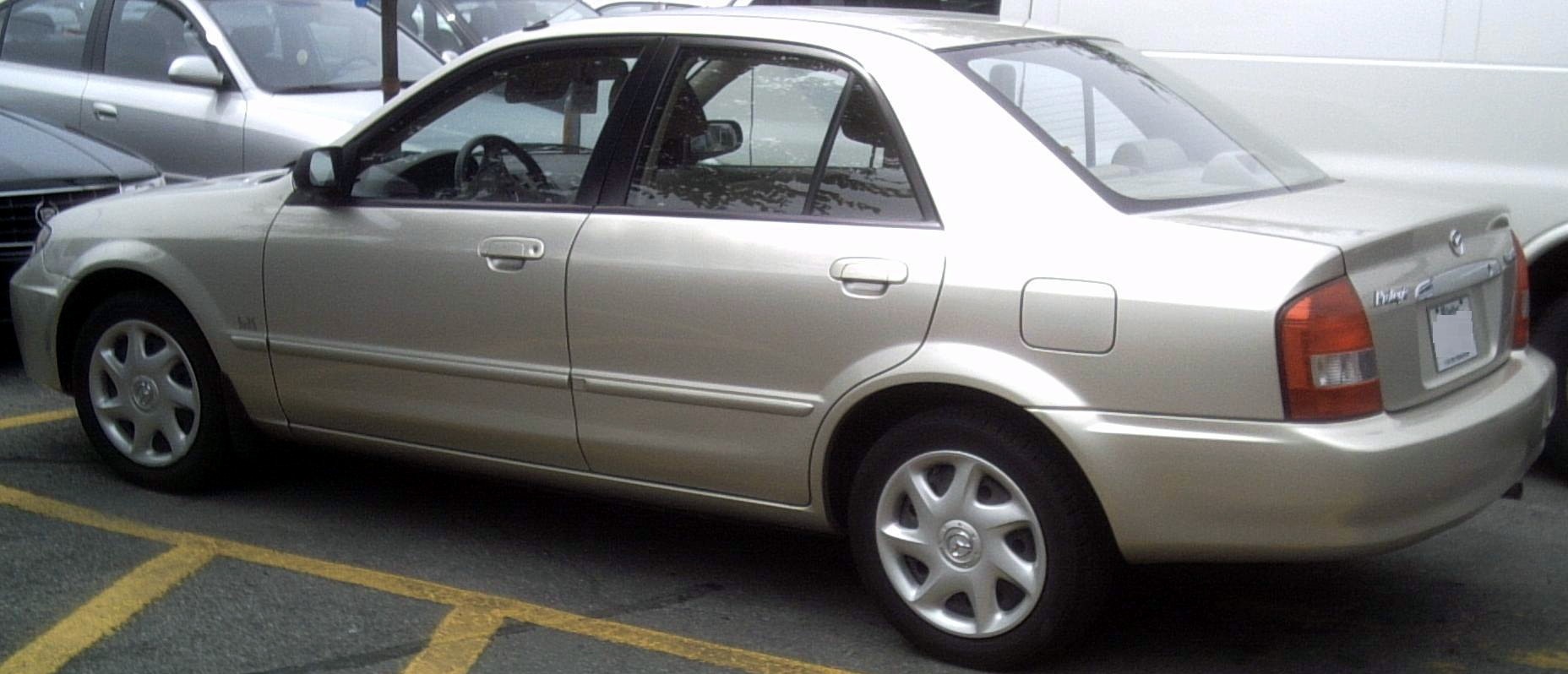 File:'02 Mazda Protegé Sedan -- Rear.jpg - Wikimedia Commons