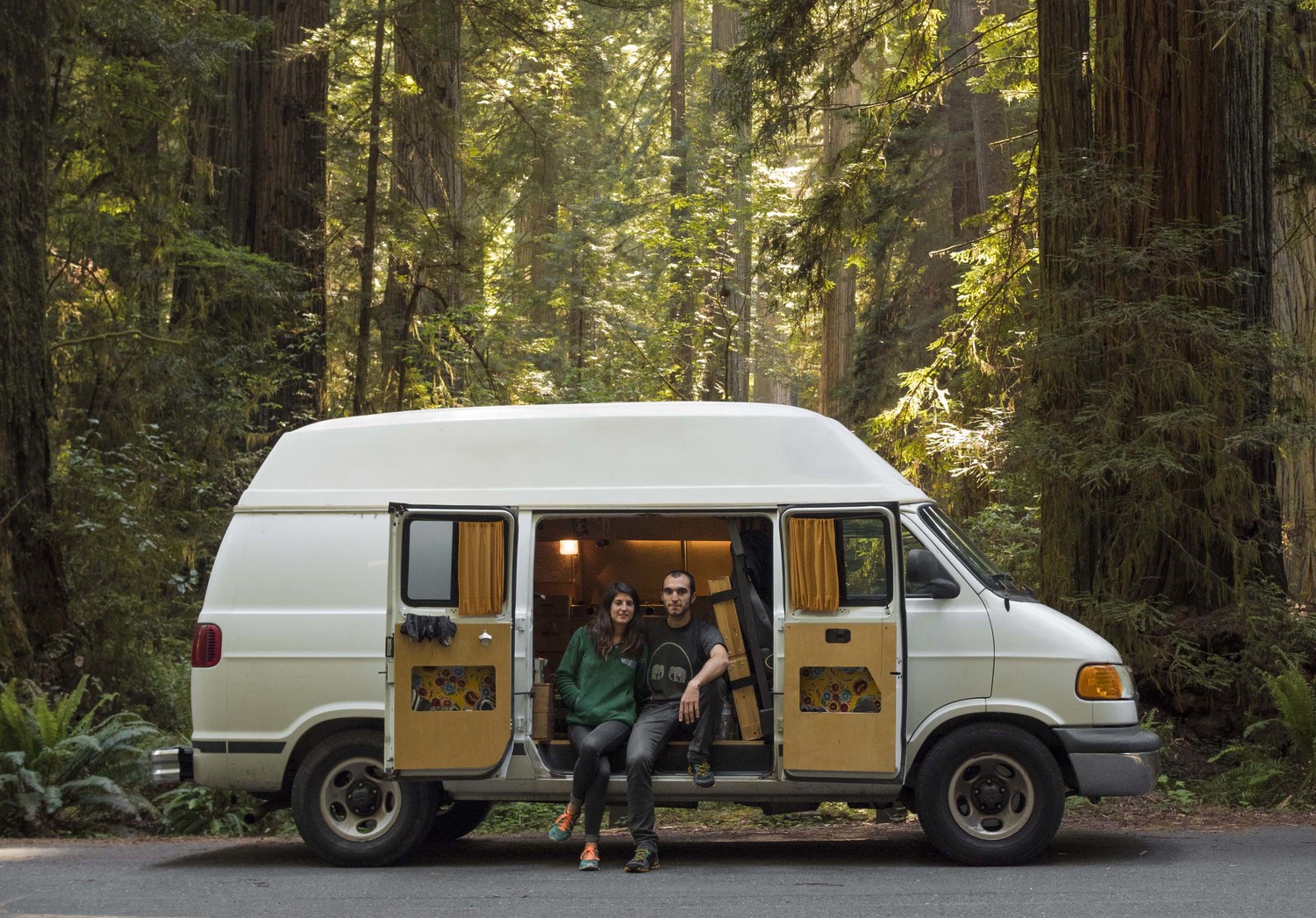 Eva & Victor in a Dodge Ram Van — Tiny House, Tiny Footprint