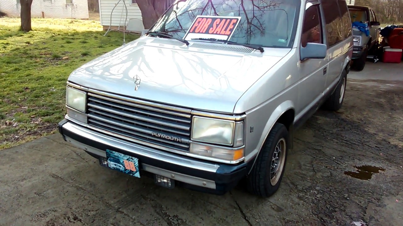 For sale 1987 Plymouth voyager 3.0v6 se - YouTube
