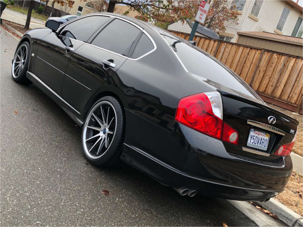 2007 INFINITI M45 with 20x9 25 Rohana Rc10 and 245/35R20 Falken Fk510 and  Coilovers | Custom Offsets