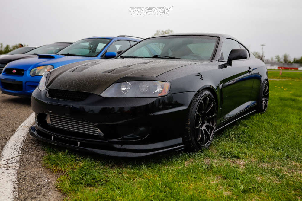 2004 Hyundai Tiburon Base with 18x9 Rota G-force and GT Radial 225x40 on  Coilovers | 722928 | Fitment Industries