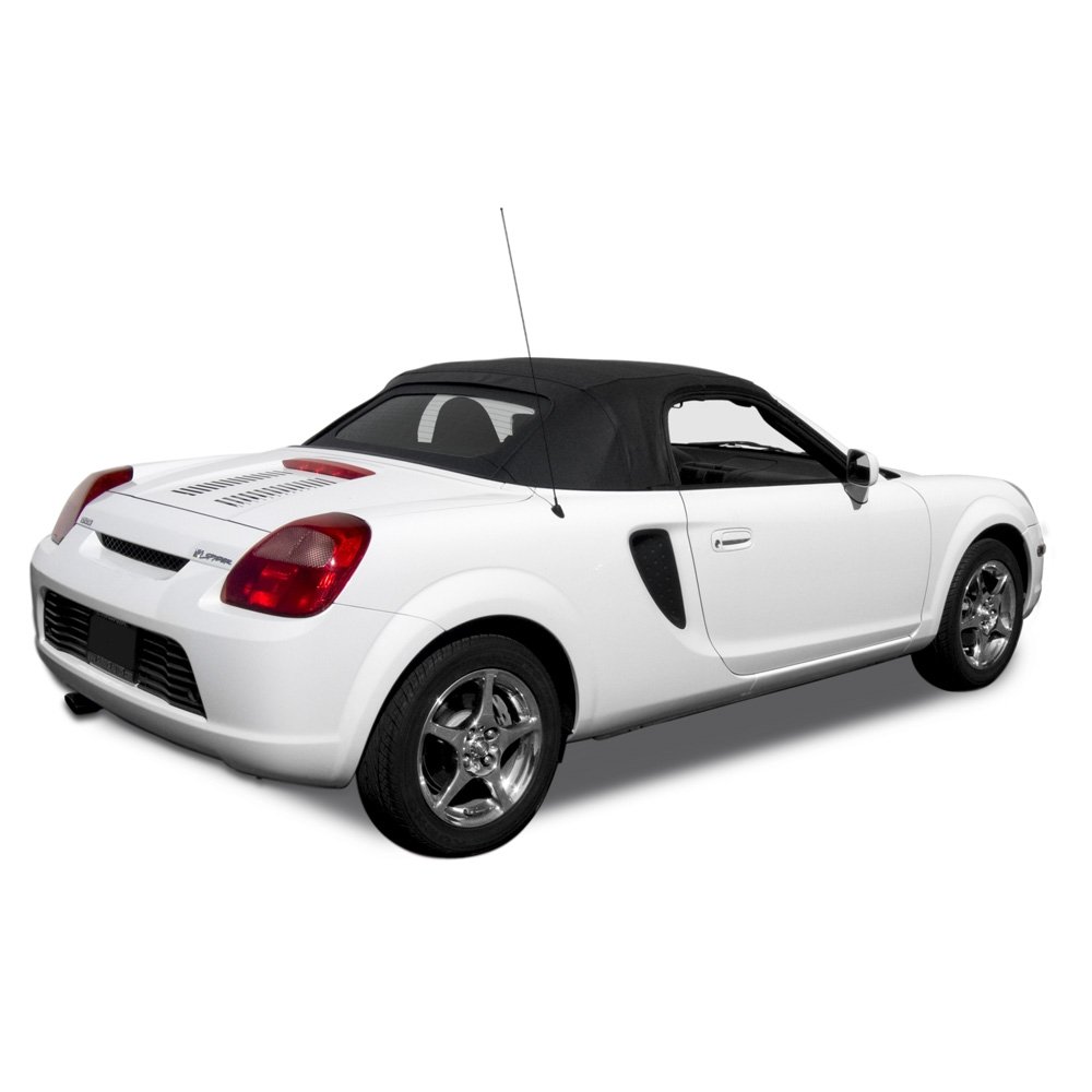 Amazon.com: Compatible With TOYOTA MR2 Spyder Spider Convertible Soft Top &  Glass Window Twill 2000-2005 (Black) : Automotive