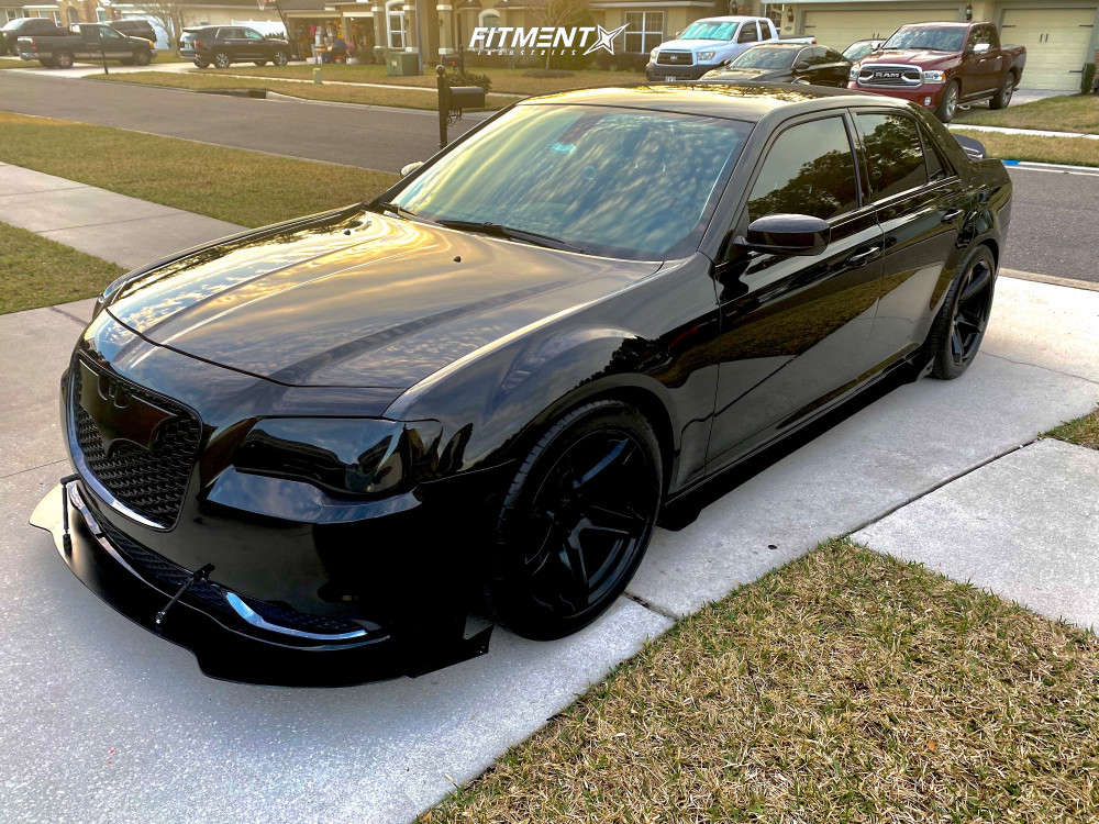 2019 Chrysler 300 Touring with 20x9.5 Voxx Replicas Hellcat 2 and  Continental 275x40 on Lowering Springs | 1482040 | Fitment Industries