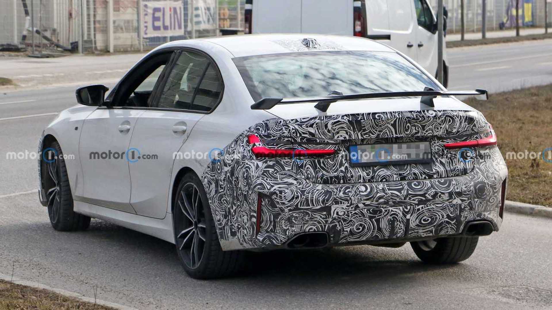 2023 BMW 3 Series Facelift Spied With M Performance Rear Wing