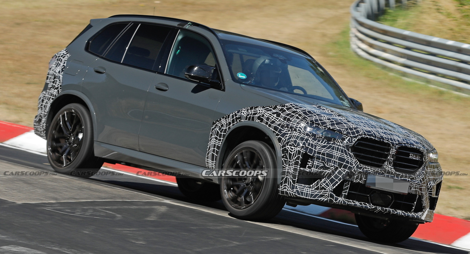 2024 BMW X5 M Shows A Little More Grille While Testing At The Nurburgring |  Carscoops