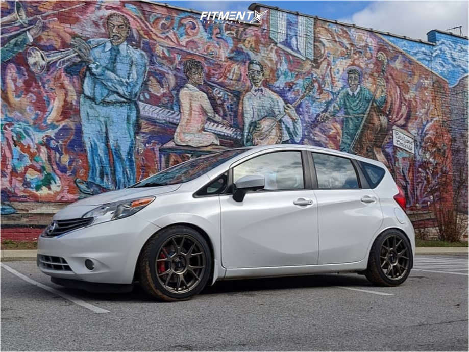 2016 Nissan Versa Note SL with 17x8 Konig Ampliform and Nitto 215x45 on  Coilovers | 914335 | Fitment Industries