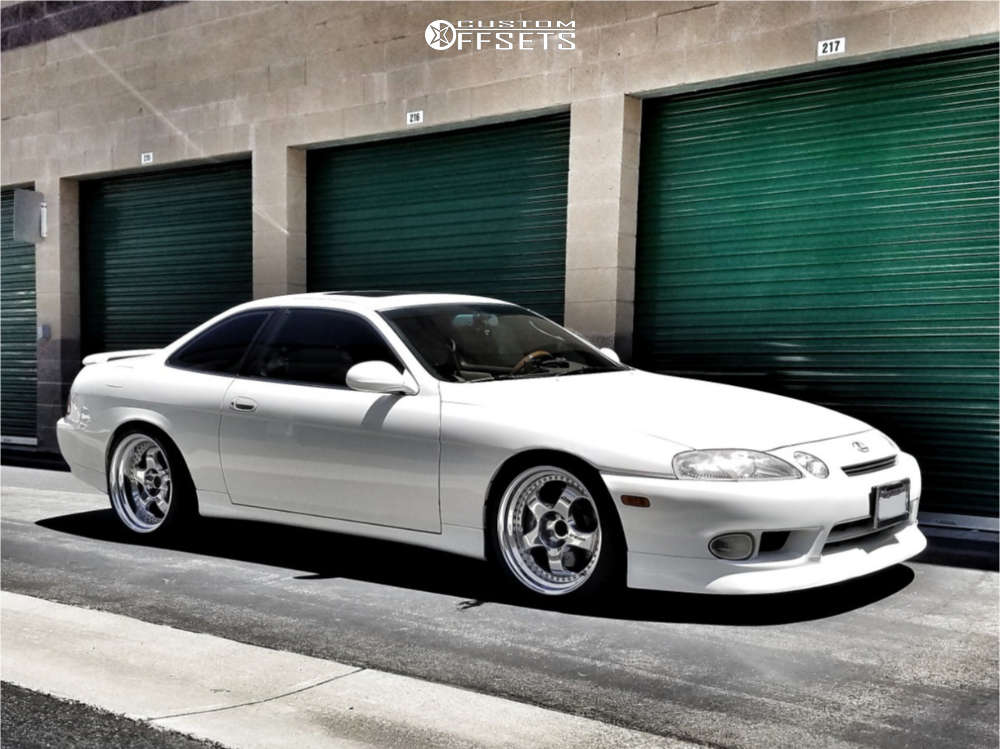 1998 Lexus SC400 with 19x8.5 12 Work Meister and 235/35R19 Bridgestone  Potenza Re050 and Coilovers | Custom Offsets