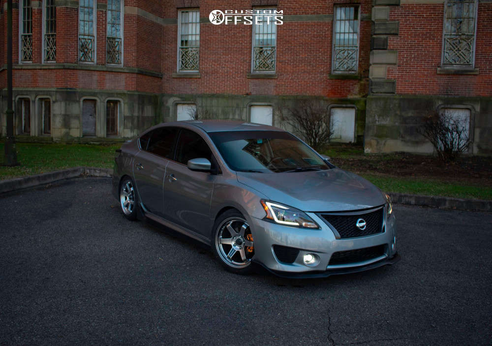 2014 Nissan Sentra with 18x8.5 35 Varrstoen Es2 and 225/45R18 Achilles Atr  Sport 2 and Coilovers | Custom Offsets