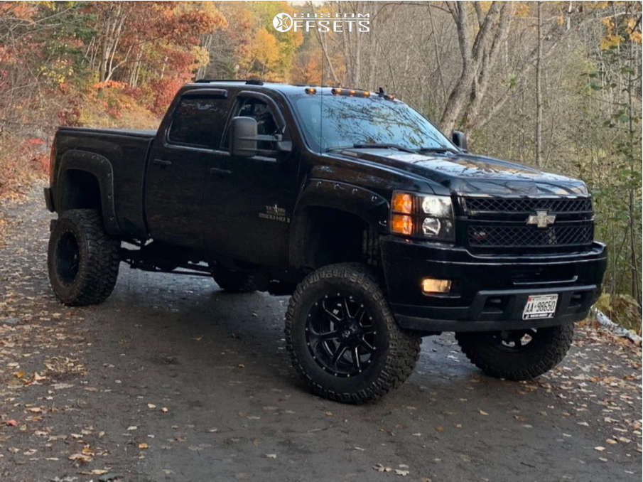 2010 Chevrolet Silverado 2500 HD with 20x12 -44 Fuel Hostage and 36/15.5R20  Mickey Thompson Baja Boss MT and Suspension Lift 8" | Custom Offsets