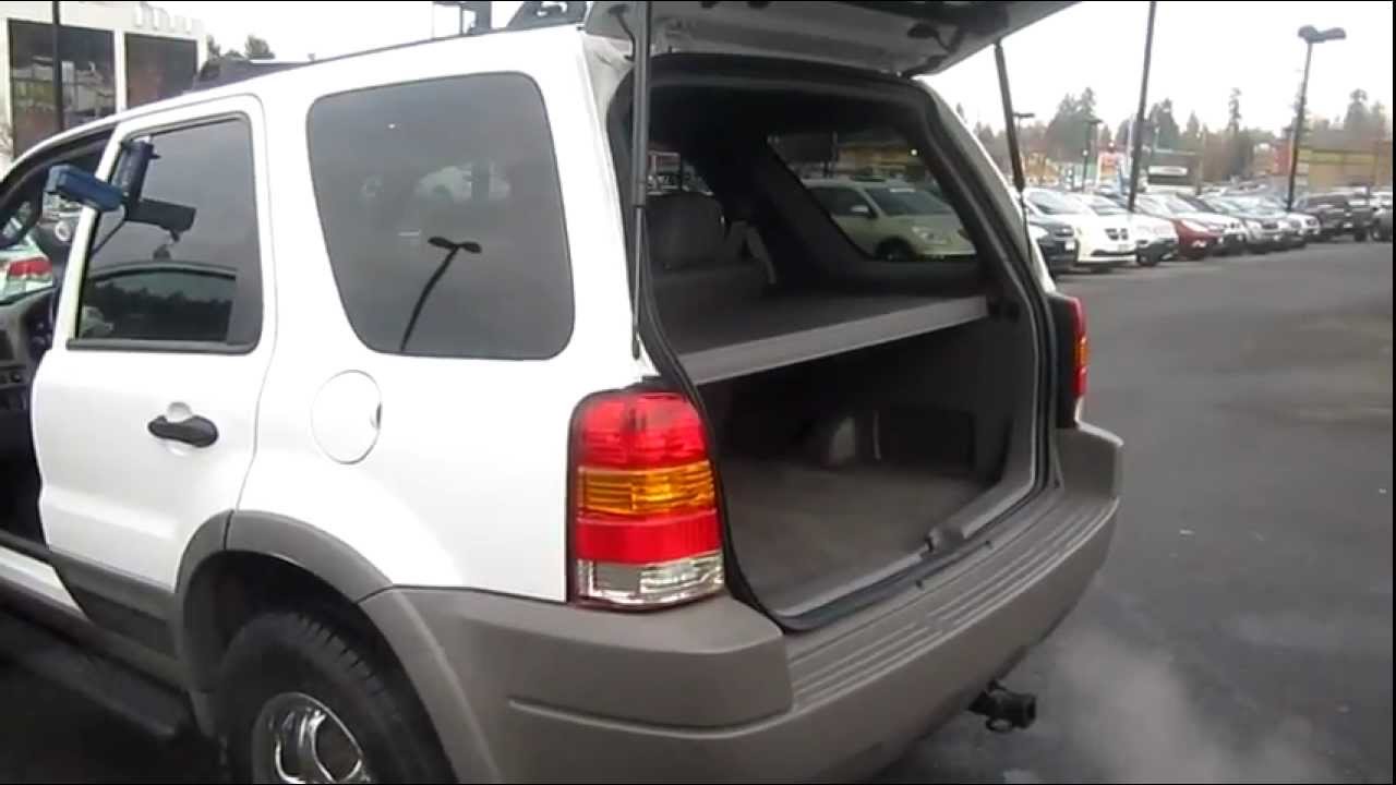 2001 Ford Escape XLT 4WD, white - Stock# M1303391 - Interior, rear - YouTube