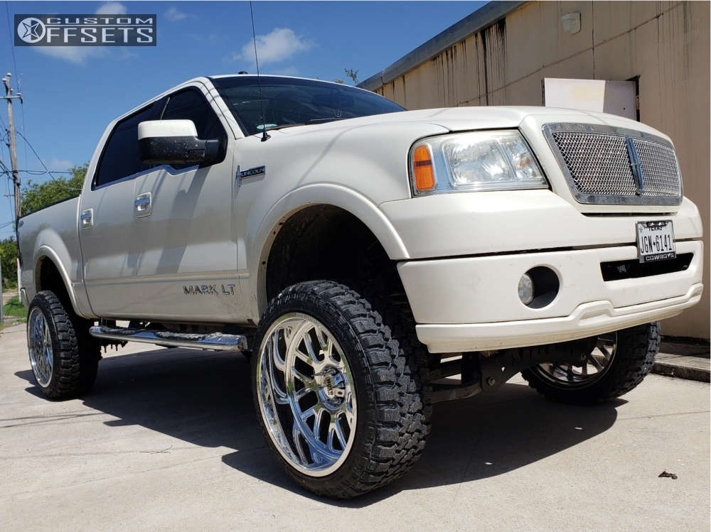 2008 Lincoln Mark LT with 24x12 -44 Moto Metal Mo404 and 35/12.5R24 Fury  Offroad Country Hunter MTII and Suspension Lift 8" | Custom Offsets