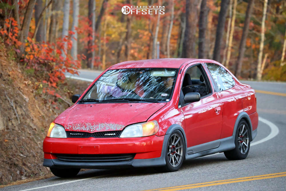 2000 Toyota Echo with 15x7 35 Advanti Racing Storm S1 and 205/50R15 Toyo  Tires Proxes R888r and Coilovers | Custom Offsets