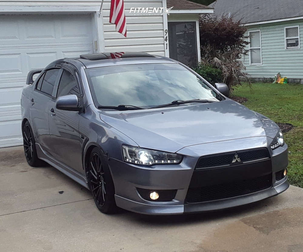 2009 Mitsubishi Lancer GTS with 18x8 Dps Tuning L589 and Sentury 225x40 on  Lowering Springs | 1071242 | Fitment Industries
