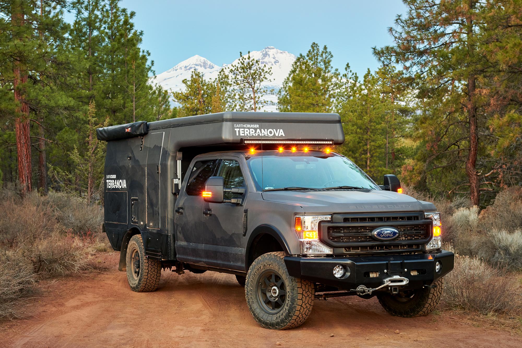 EarthCruiser Ford F-350 pop-top camper adapts to the modern explorer