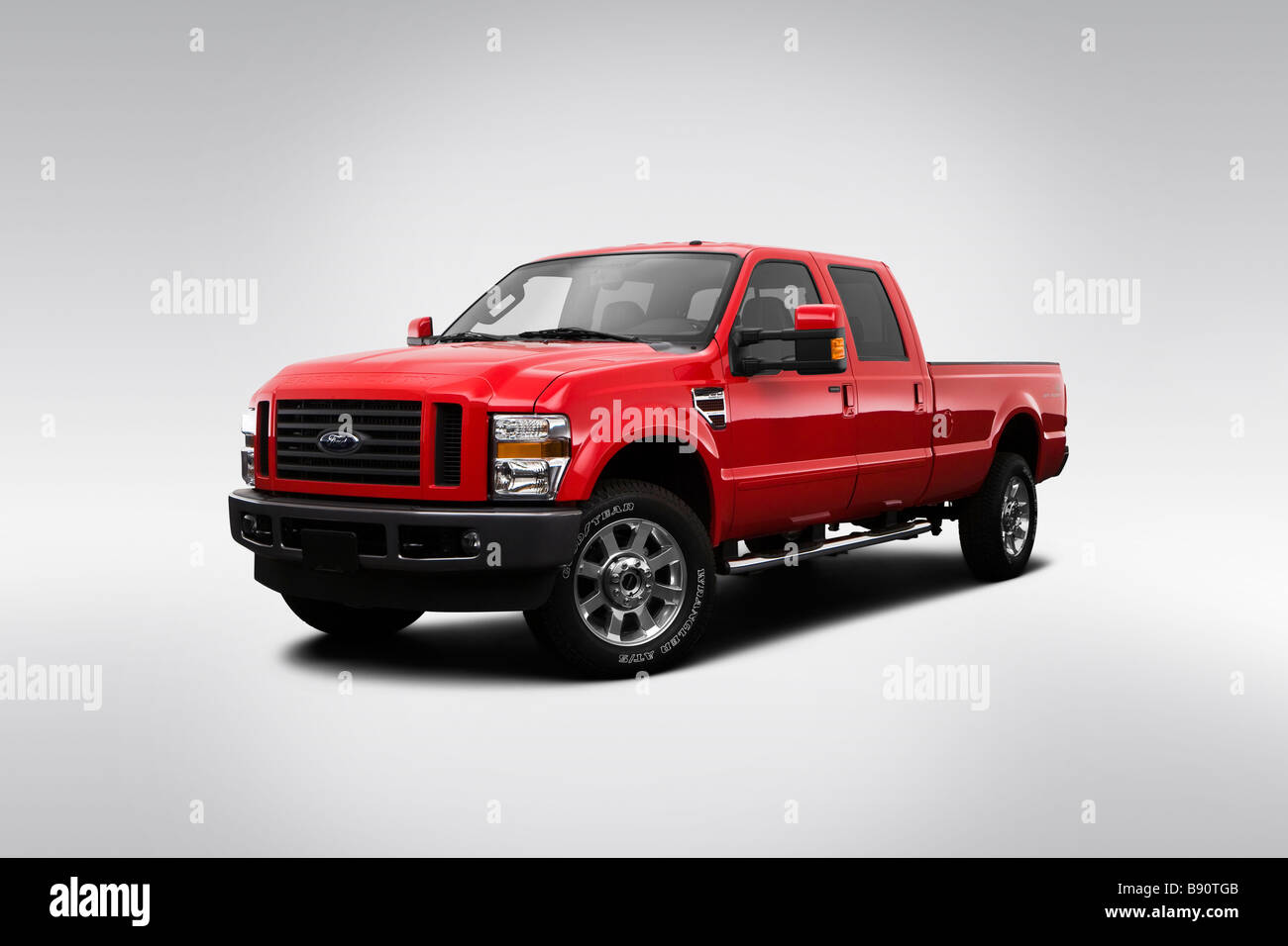 2009 Ford F-350 SD FX4 in Red - Front angle view Stock Photo - Alamy