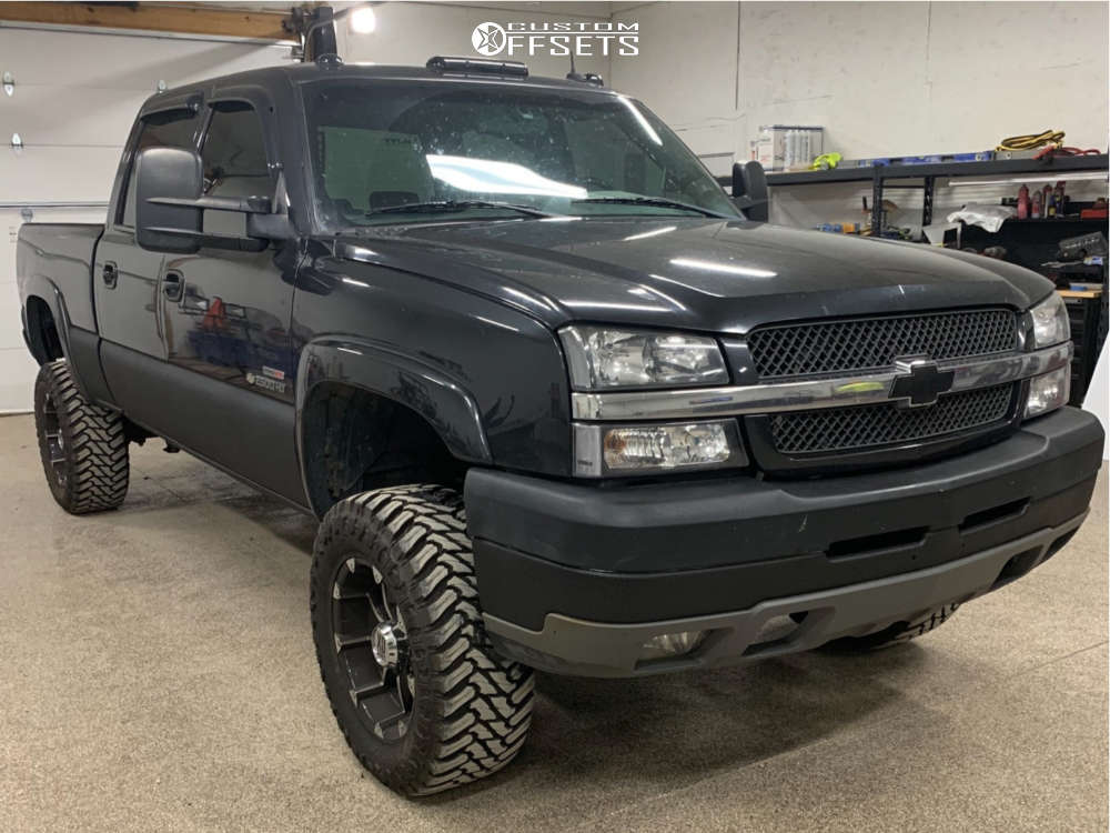 2003 Chevrolet Silverado 2500 HD with 18x9 -12 XD Badlands and 275/65R18  Atturo Trail Blade Mt and Suspension Lift 3" | Custom Offsets