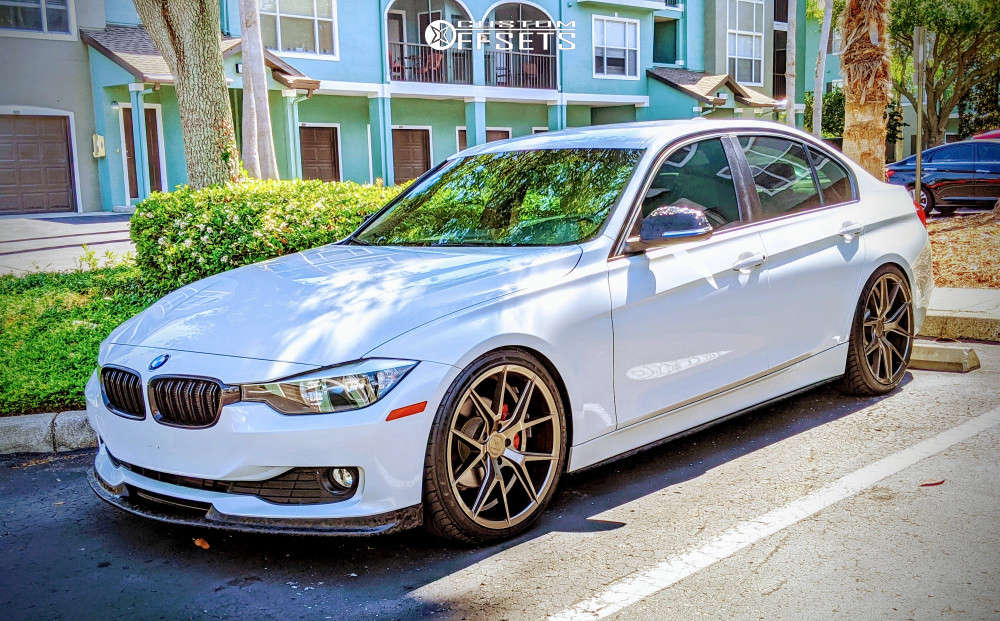 2014 BMW 320i XDrive with 20x8.5 35 Verde Axis and 245/35R20 Falken Azenis  Fk510 and Coilovers | Custom Offsets