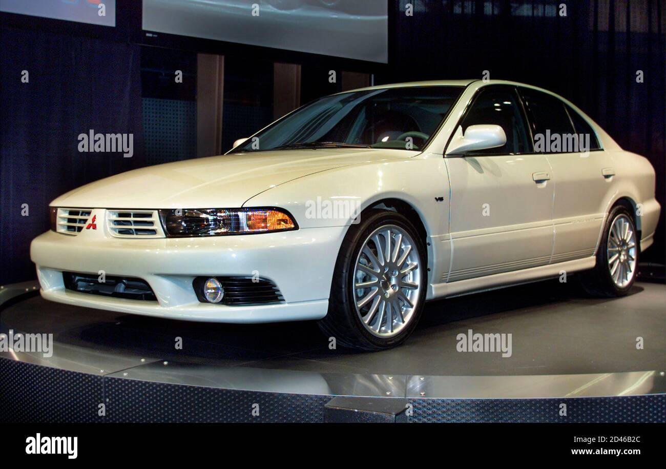 The restyled 2002 Mitsubishi Galant is introduced at the 100th Chicago Auto  Show, in Chicago, February 7, 2001. The Galant will be introduced in the  spring of 2001. It features a new