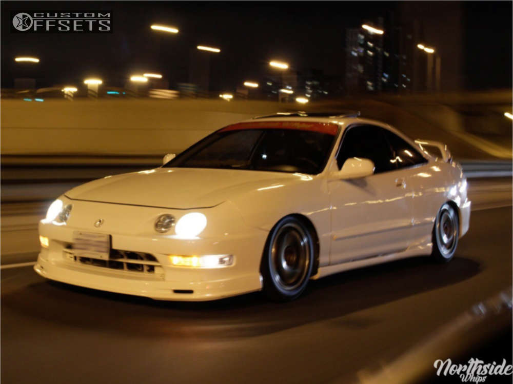 2001 Acura Integra with 15x7 35 5zigen and 195/55R15 Accelera Phi and  Coilovers | Custom Offsets