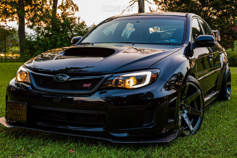 2012 Subaru Impreza WRX STI with 18x9.5 Cosmis Racing S1 and Michelin  245x40 on Coilovers | 1238268 | Fitment Industries