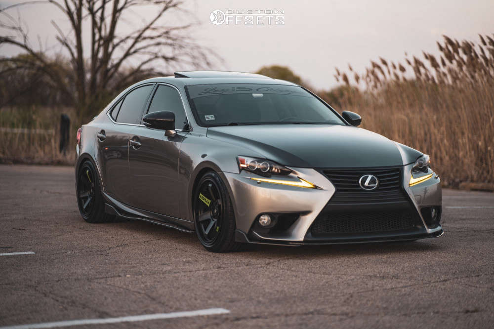 2014 Lexus IS250 with 18x9.5 35 MST Mt01 and 225/40R18 Lexani Lx-twenty and  Lowering Springs | Custom Offsets