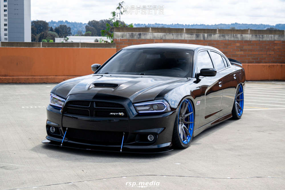 2012 Dodge Charger with 22x10.5 20 BC Forged HCA 162 and 295/30R22 Toyo  Tires Proxes ST III and Air Suspension | Custom Offsets