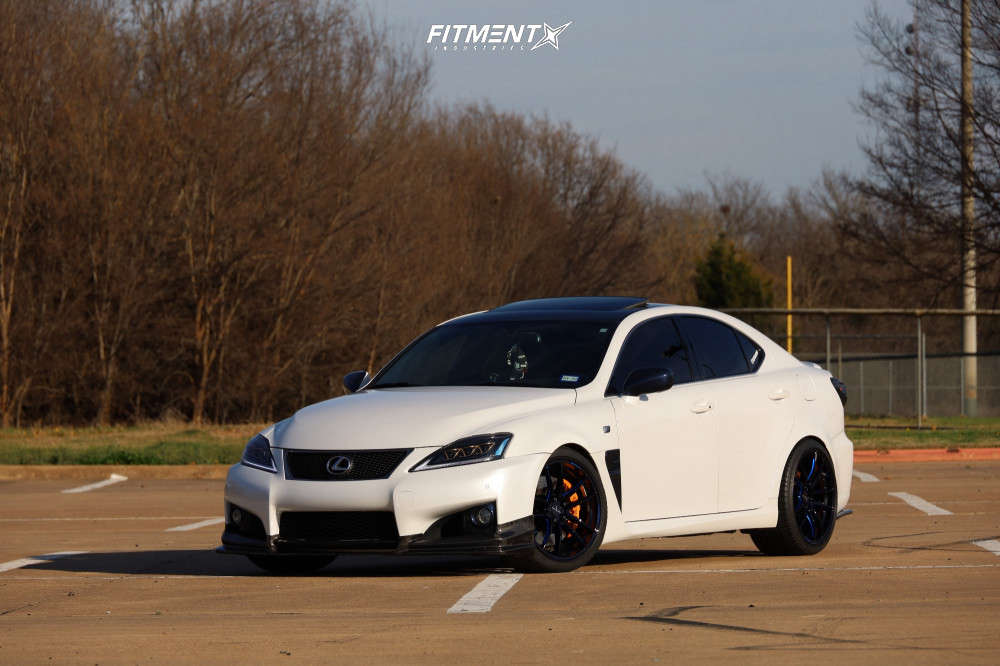 2008 Lexus IS F 4dr Sedan (5.0L 8cyl 8A) with 19x9.5 WedsSport Rn-55m and  Michelin 255x35 on Coilovers | 1088649 | Fitment Industries