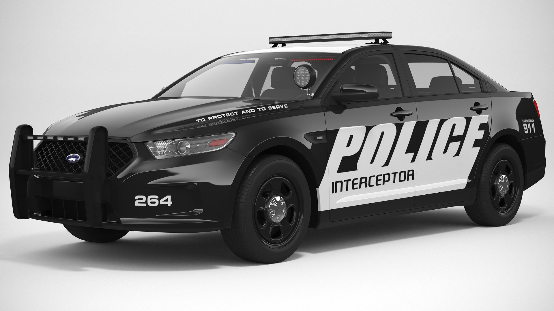 Ford Taurus 2019 Police - 3D Model by 3dacuvision