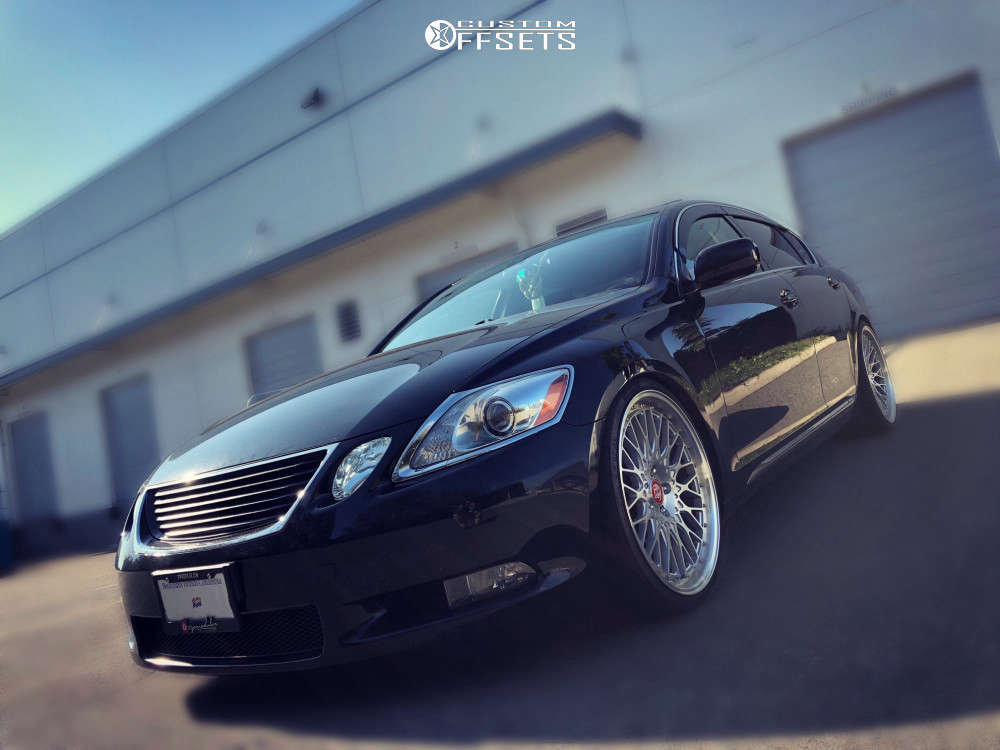 2007 Lexus GS450h with 20x9 32 VIP Modular Vrc110 and 245/30R20 Ohtsu  Fp8000 and Coilovers | Custom Offsets