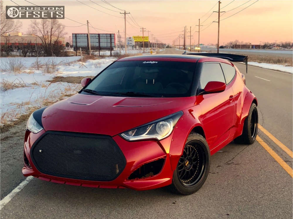 2012 Hyundai Veloster with 18x10.5 20 ESR Sr01 and 275/40R18 BFGoodrich  G-force Comp-2 A/s and Stock | Custom Offsets