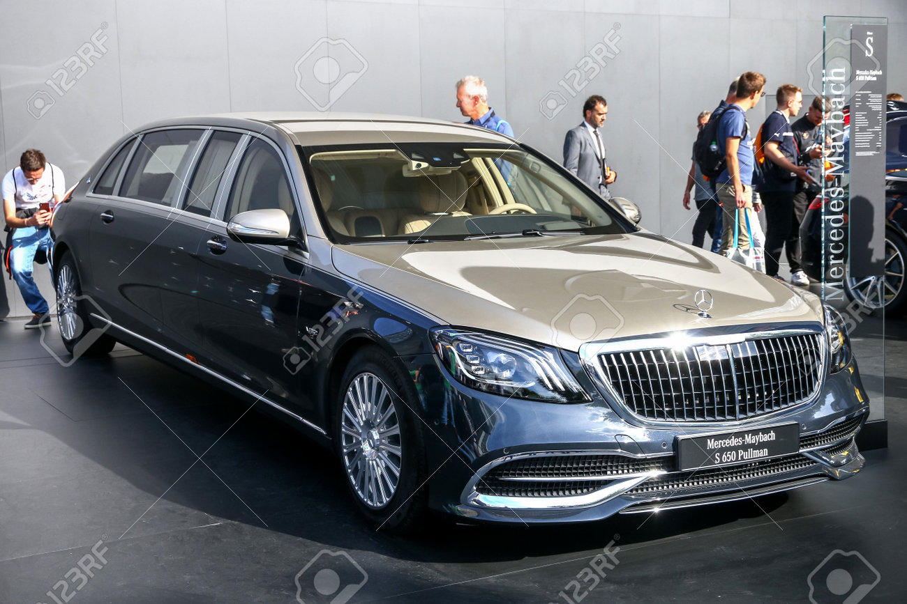 Frankfurt Am Main, Germany - September 17, 2019: Luxury Car Mercedes-Maybach  S650 Pullman (W222) Presented At The Frankfurt International Motor Show IAA  2019 (Internationale Automobil Ausstellung). Stock Photo, Picture And  Royalty Free Image. Image ...