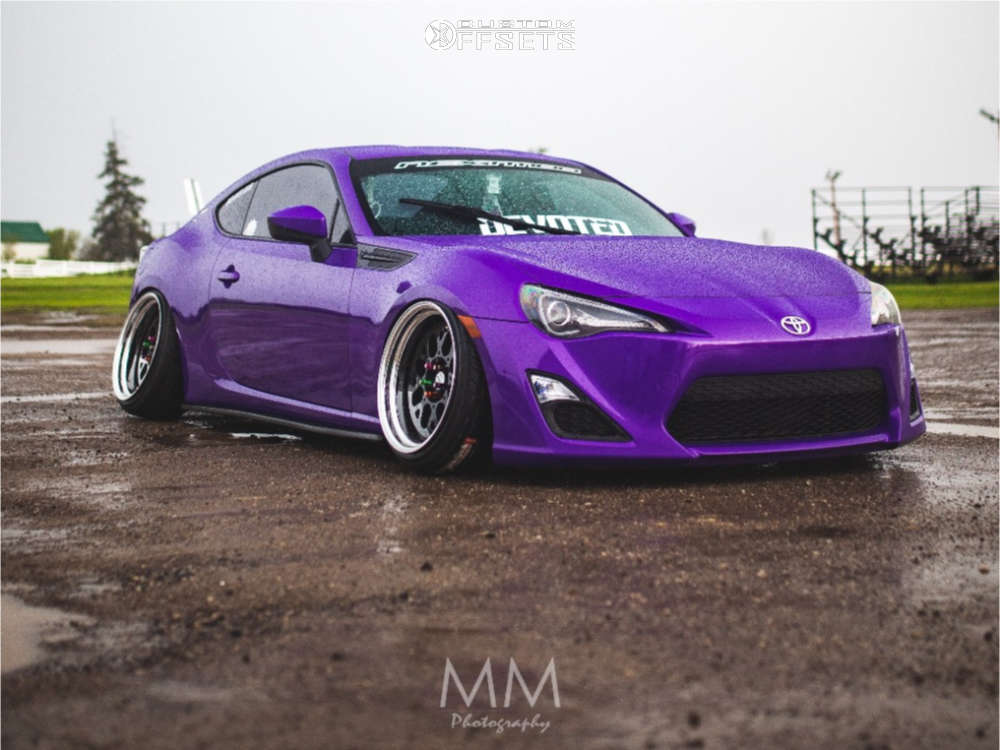 2015 Scion FR-S with 18x10 -15 Work Seeker GX and 215/35R18 Nankang Ns-ii  and Coilovers | Custom Offsets