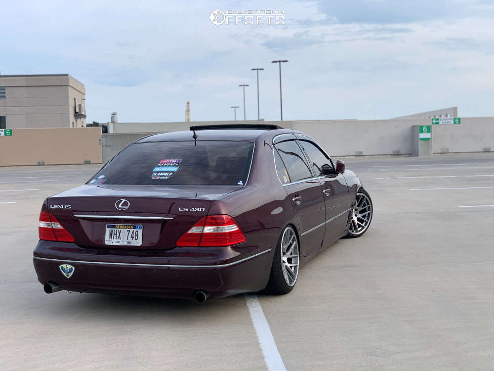 2006 Lexus LS430 with 18x9.5 22 Anovia Elder and 225/40R18 Vercelli Strada  Ii and Coilovers | Custom Offsets