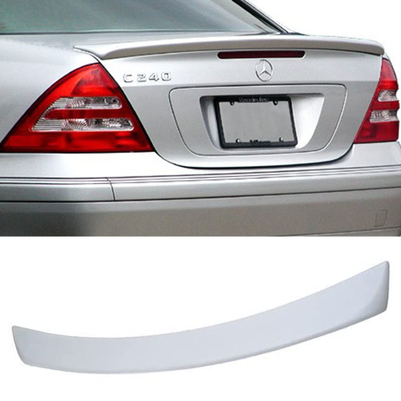 Amazon.com: Compatible with Mercedes Benz C Class W203 Rear Wing Trunk  Spoiler by JSP | Fits 2001 2002 2003 2004 2005 2006 2007 | Improved  Aerodynamics Sportive Look Bolt-On | Reinforced FRP Sanded Primed Non-Lit :  Automotive